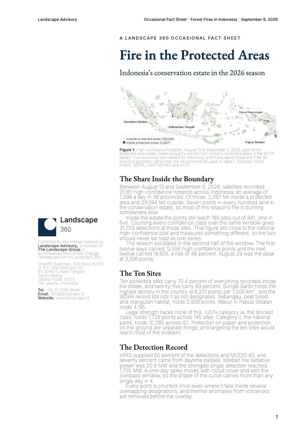 Cover — Fire in the Protected Areas