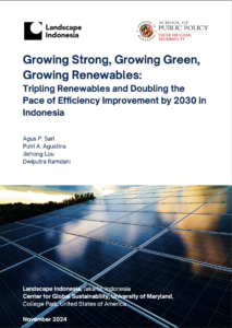 Growing Strong, Growing Green, Growing Renewables: Tripling Renewables and Doubling the Pace of Efficiency Improvement by 2030 in Indonesia
